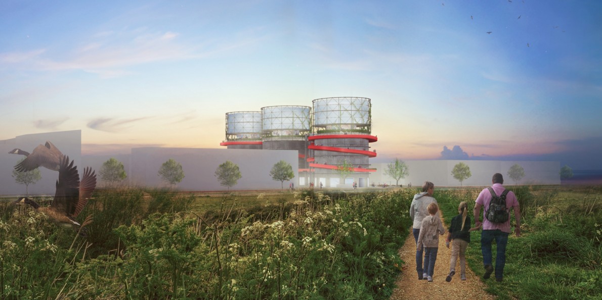 visualisatie silo’s zeeburgereiland industrieel erfgoed glazen bovenbouw